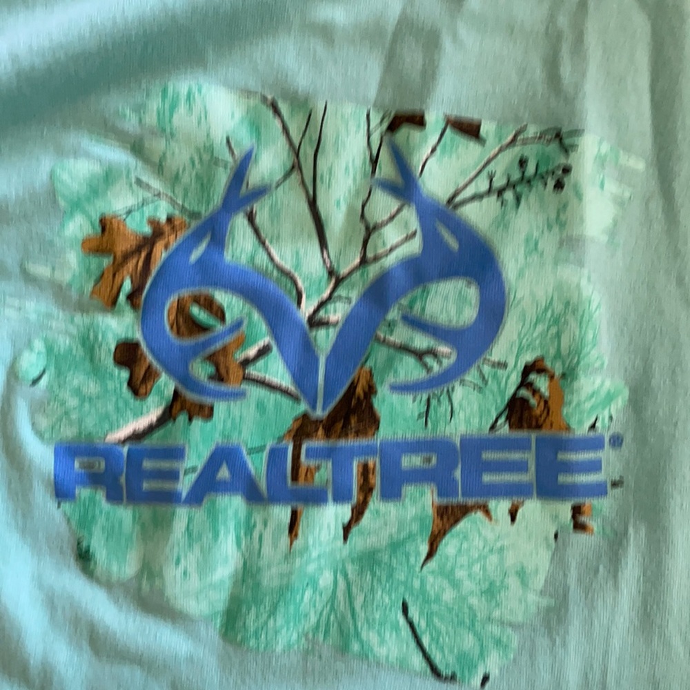 Teal RealTree long sleeved T-shirt